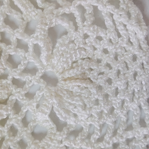 Handmade Crochet Lace Doily White Floral Round Table Mat 13" Cotton Vintage Art - Picture 11 of 17